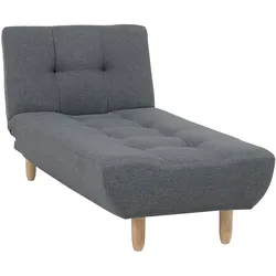 Chaiselongue dunkelgrau verstellbar ALSTEN