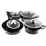 Cheffinger Kochgeschirr Set 14 tlg Topfset Induktion Kochtopfset Aluminium