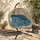 Outsunny Hängesessel oval Sand/Schwarz 2-Sitzer mit Gestell