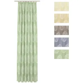 Wirth Vorhang WIRTH "Kingston" Gr. 1, grün, B:135cm H:145cm, Jacquard, Polyacryl, Polyester, Gardinen