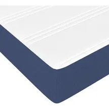 vidaXL Taschenfederkernmatratze Kunstleder 160 x 200 cm blau