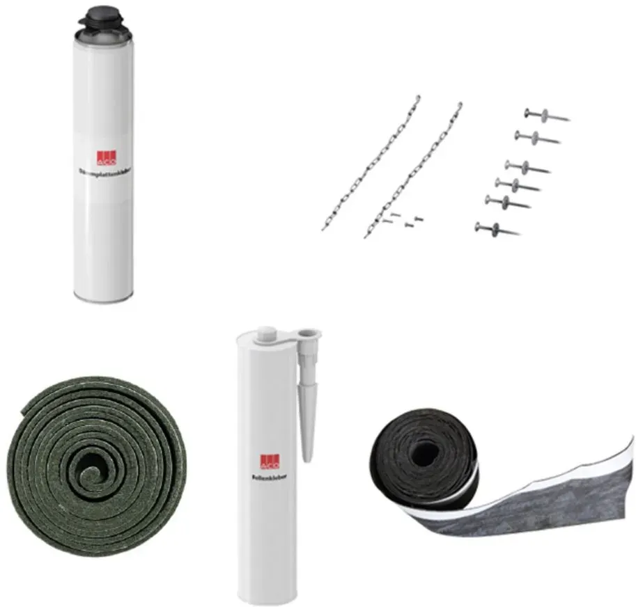 ACO Therm Block Montageset für 1x Therm Block Standardmontage mit Zarge für Schalungselement, ab 12,5 cm