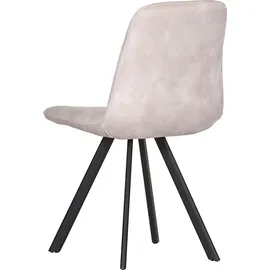 GUTMANN FACTORY Stuhl GUTMANN FACTORY, beige (beige, schwarz), 2 Stk., Veloursstoff uni, Polyester, Stühle, Stuhl