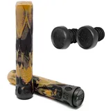 Scooters Core Stunt-Scooter Tret-Roller Hand Griffe Soft lang mit Barends/Grip + Fantic26 Sticker (Bark Schwarz/Braun Swirl)