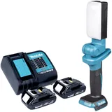 Makita, Arbeitsleuchte, DML 816 SYX Akku Arbeitsleuchte 18 V 500 lm LED + 2x Akku 1,5 Ah + Ladegerät (500 lm)