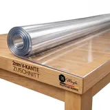 Mayda Tischfolie transparent 2 mm - Glasklar Folie Tischschutz - versch.Größen, Individuell Zuschneidbarer - Schutzfolie mit abgeschrägten Kanten für Tisch - Abwaschbare Tischdecke (B-45 x L-115 cm)