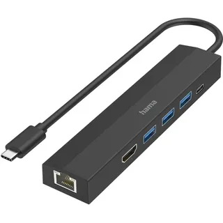 Hama Multiport-Adapter USB-C-Hub Multiport 6 Ports 3x USB-A, USB-C Hub Mulitport