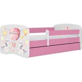 raumhirsch furniture Kinderbett mit Motiv Ballon 80 x 180 cm Holzwerkstoff rosa