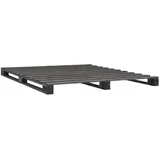 vidaXL Palettenbett Grau Massivholz Kiefer 120x200 cm619017