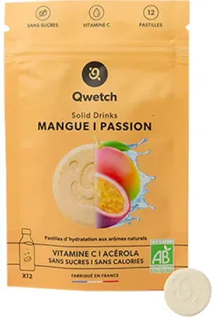 Qwetch Solid Drinks Mango & Passionsfrucht Bio 12 Pastillen