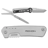 ROXON Messer-Scherentool KS Multifunktionstool Camp Survival Outdoor Multitool Roxon mit Clip. blau