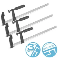 STAHLWERK 3 x Schraubzwinge 80x500 mm Klemmzwinge |stabile F-Zwinge