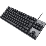 Logitech K835 TKL Mechanical Keyboard, Tastatur USB - Tastenschalter: TTC Red, silber/weiß, ND 920-010033