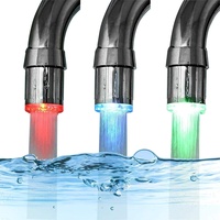 3-Farben temperaturempfindliche Farbverlauf LED-Licht Küche Bad Wasserhahn Wasser Duschkopf Kinder Hände waschen Mehr für Küche, Bad, Bad Becken, Waschbecken(4 PC)