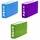 Livepac-Office 3x Bankordner / 140x250mm / für Kontoauszüge / je 1x hellgrün, hellblau, lila