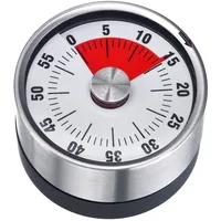 Westmark Kurzzeitmesser mechanisch 1-60 Minuten Edelstahl/Kunststoff Silber