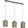 WOFI Hängeleuchte 3-flg. E14 15 cm schwarz goldfarben
