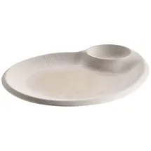 APS 85516 Teller BLUSH, Melamin, 30 x 25 cm, weiß/beige