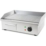 Vertes Grillplatte 3000W 55x35cm silberfarben
