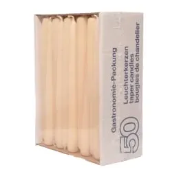 Leuchterkerze champagner AG-307 , 1 Packung = 50 Stück