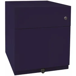 BISLEY Note Rollcontainer mit 2 Schüben aus Metall abschließbar in oxfordblau - Bürocontainer mit Universalschublade & Hängeregistratur, Container