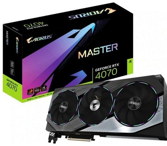 Gigabyte GeForce RTX 4070 AORUS GeForce RTX 4070 MASTER 12G Grafikkarte schwarz CraDys