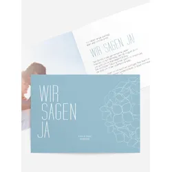 Hochzeitseinladungen selbst gestalten mit Spruch und Fotos im Onlinedesigner bei Meine-Kartenmanufaktur.de