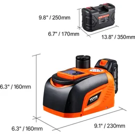 Vevor Wagenheber Stahlrohr Holz 5 t orange