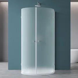 mai & mai Runddusche mit Pendeltür 90 x 90 cm satiniert R03