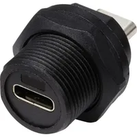 TRU Components USB-C® 3.0 Buchse auf Buchse IP67 (Gewinde)