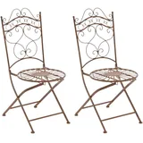 CLP Gartenstuhl 40 x 50 x 92 cm braun 2 St.