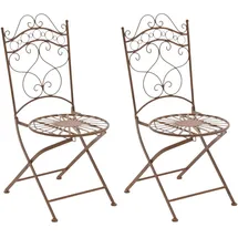 CLP Gartenstuhl 40 x 50 x 92 cm braun 2 St.