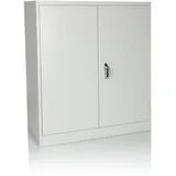 HJH Office Aktenschrank COLOR AS 105 x 90 x 40 cm abschließbar, Hellgrau Metall, 2 Fächer, 90x105x40 Arbeitszimmer, Aktenschränke