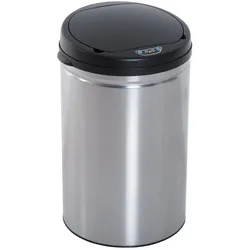 HOMCOM Müll-Eimer ABS, Edelstahl, PP