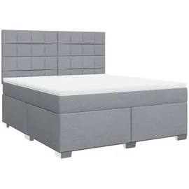 vidaXL Boxspringbett 180 x 200 cm Hellgrau