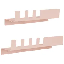 casa pura Wandregal 2er Set Metall 40 x 20 x 10 cm Pink