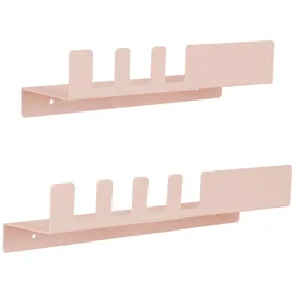 casa pura Wandregal 2er Set Metall 40 x 20 x 10 cm Pink