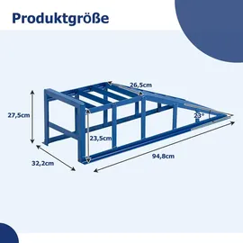 Laiham 2 x Auffahrrampe Rampe Wagenheber Hebebühne pkw Rampe Auffahrbock Blau bis