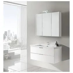 Badmöbel-Set EPIL Serie MBF, weiß matt, 2 Auszüge, Breite 1060 mm - 93 230 68