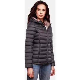 Marikoo Damen modische Steppjacke Übergangsjacke mit großer Kapuze Lucy