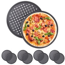 Relaxdays 10 x Pizzablech, rund,