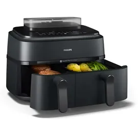Philips 5000 Series Steam Airfryer Dual Basket NA550/00 Schwarz