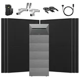 Anker Balkonkraftwerk 2700W Komplettset Solaranlage Anker SOLIX 3 E2700 Pro Speicher, (Smart Meter und 6x JASolar 450Wp Full Black im Lieferumfang enthalten), Speicher mit integriertem Wechselrichter, All-in-One 2,668kWh Akku