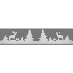 Weihnachtliche Fensterdeko "Winterwald", 7,5–20 cm hoch, 1,8 m lang