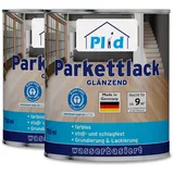 plid Premium Parkettlack Parkettsiegel Klarlack Farblos Set Farblos - Glänzend