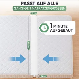 Blumtal Matratzenkeil Ritzenfüller 200 cm Länge - Lückenfüller Matratze - Ritzenfüller für Matratzen jeder Größe - festsitzender Bettkeil -...