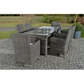 CLP Fontana Set 7-tlg. grau meliert/cremeweiß