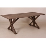 Casa Padrino Vintage Teak Esstisch Rustic Grey 170 x 95 cm - Landhaus Stil Tisch Teakholz