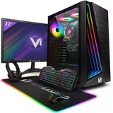 Vibox VI-136 Gaming PC Set Komplett • Monitor 22 Zoll • AMD Ryzen 3 3200G 4,0GHz • Radeon Vega 8 • 16GB RAM • 480GB SSD • Linux OS • WLAN
