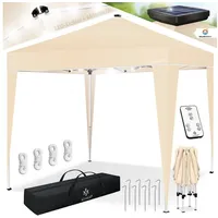 Kesser - Pavillon Faltpavillon 3x3m mit led Beleuchtung Solar